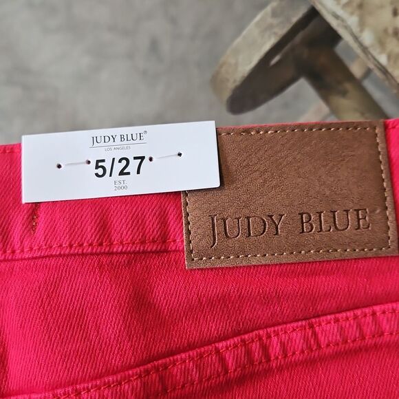 NWT Judy Blue Red High Waist Jeans Size 27 - Picture 9 of 12